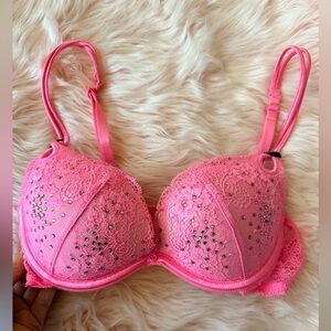 Victoria’s Secret Rhinestoned Push up Bra 32B
